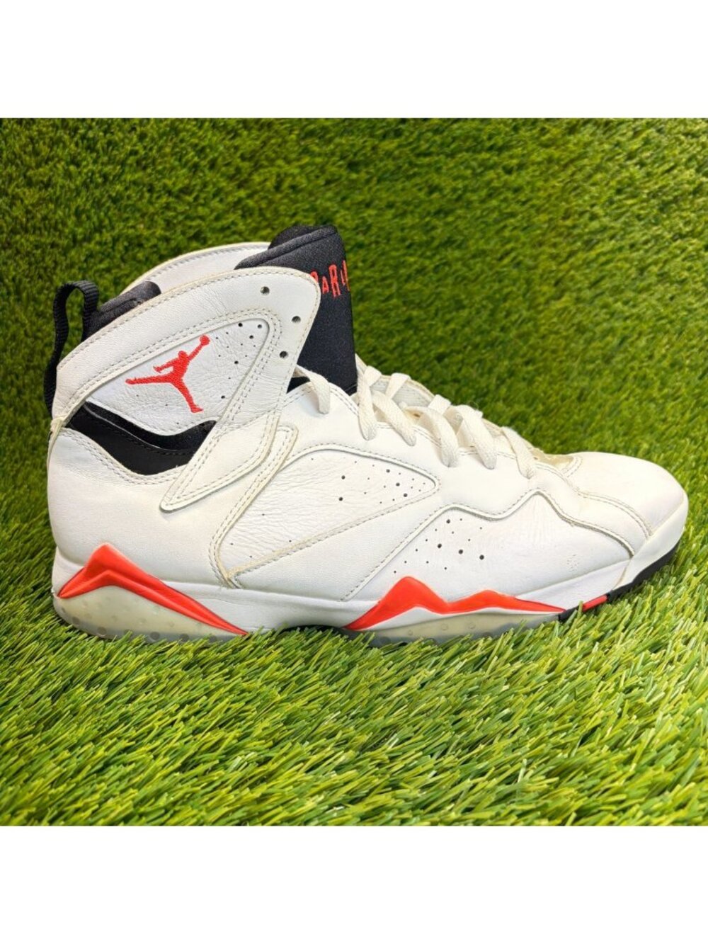 Nike Air Jordan 7 Retro Mens Size 10 White Orange Basketball Shoes‎ Sneakers